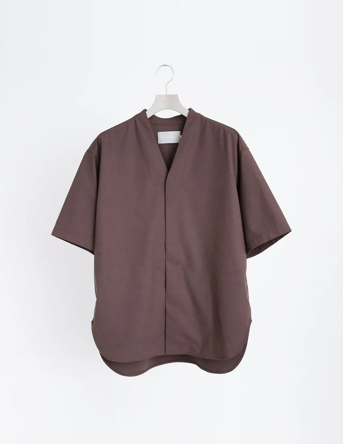 242-210611 KIMONO COLLAR SHIRT (SOLID)