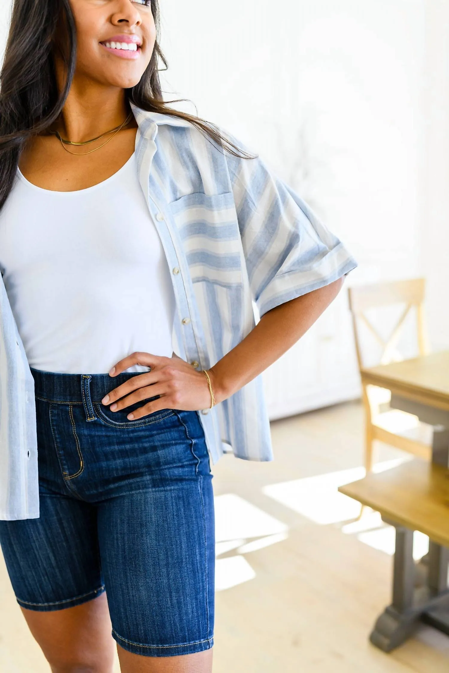 Andree By Unit - Tailored to Relax Striped Button Down