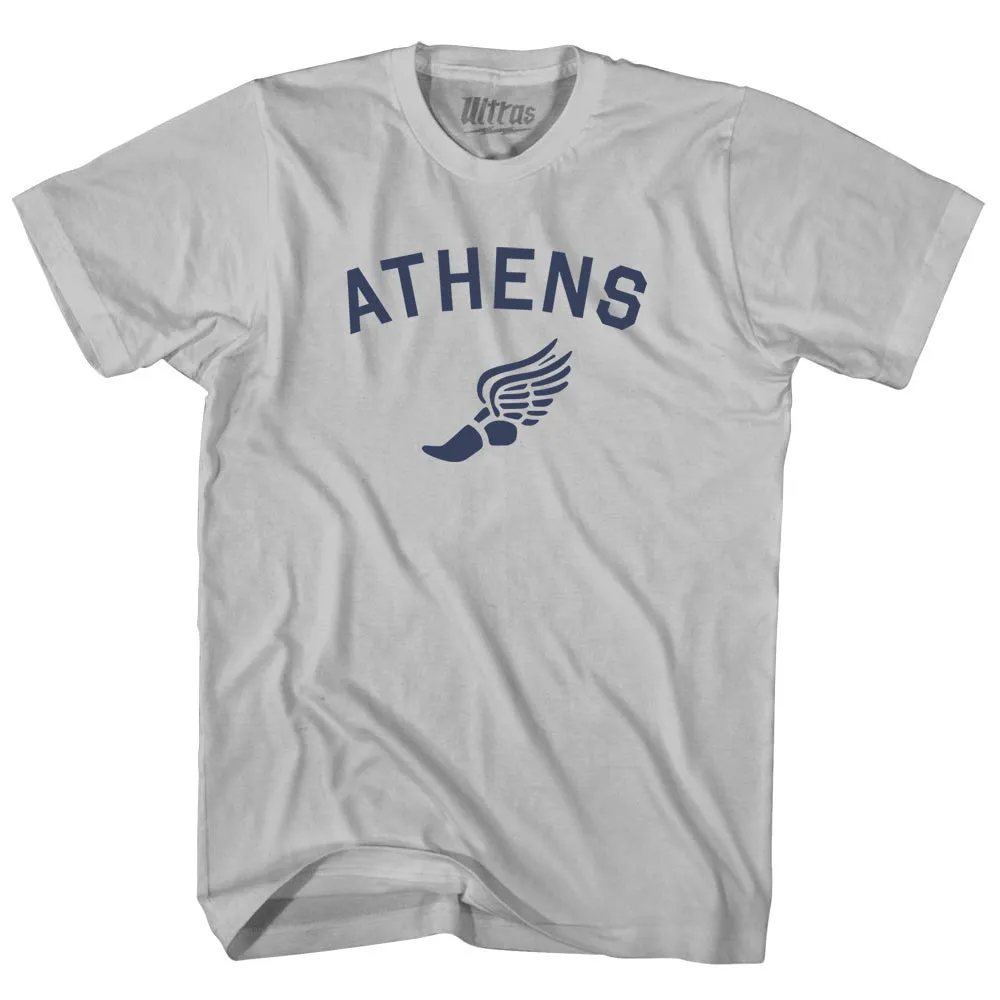 Athens Running Track Winged Foot Adult Cotton T-shirt