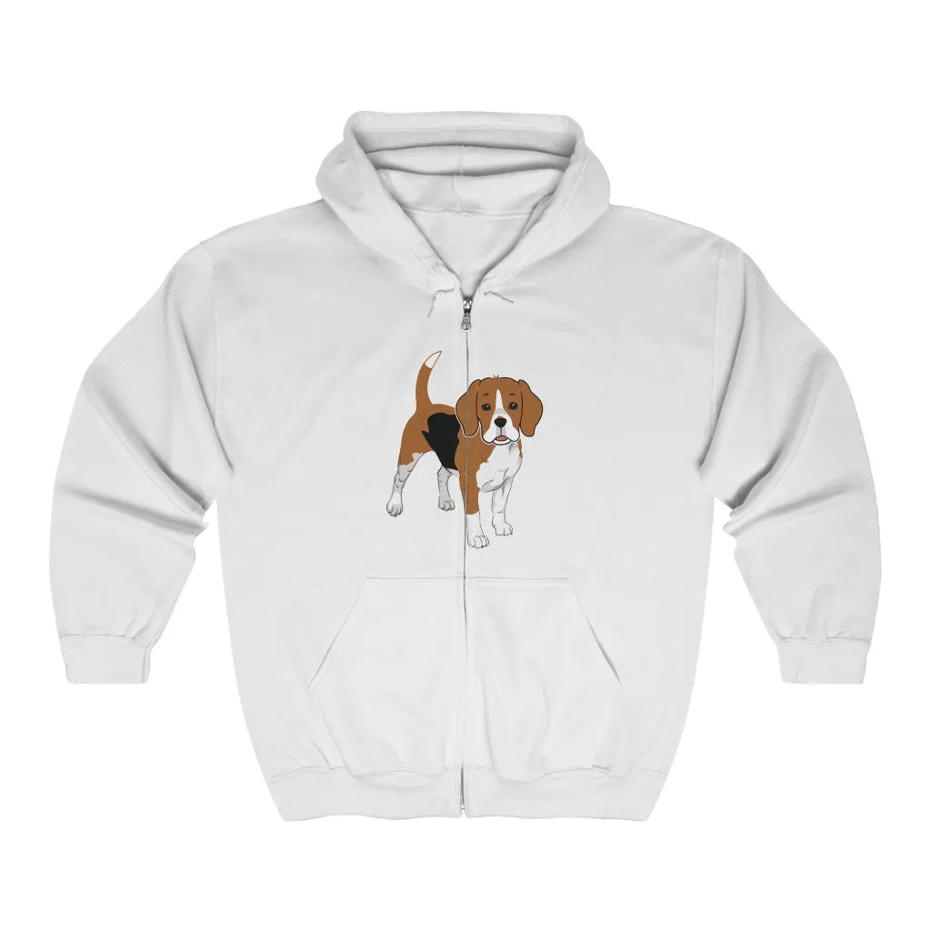 Beagle Unisex Heavy Blend™ Full Zip Hooded Sweatshirt, Cotton/Polyester, Medium Heavy Fabric, S - 2XL, 6 Colors, FREE Shipping, Made in USA!!