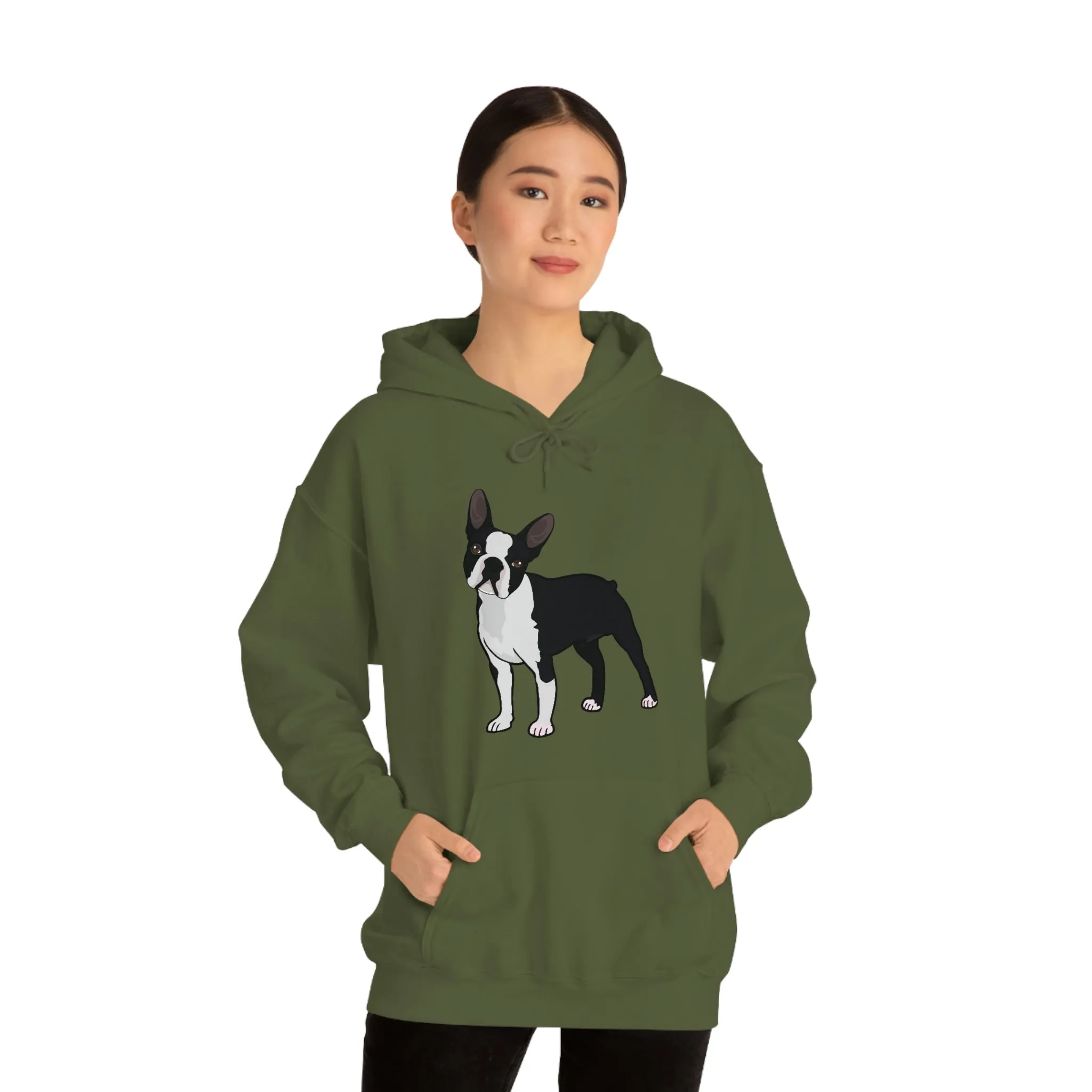 Boston Terrier Unisex Heavy Blend™ Hooded Sweatshirt, S - 5XL, 12 Colors, Cotton/Polyester, FREE Shipping, Made in USA!!