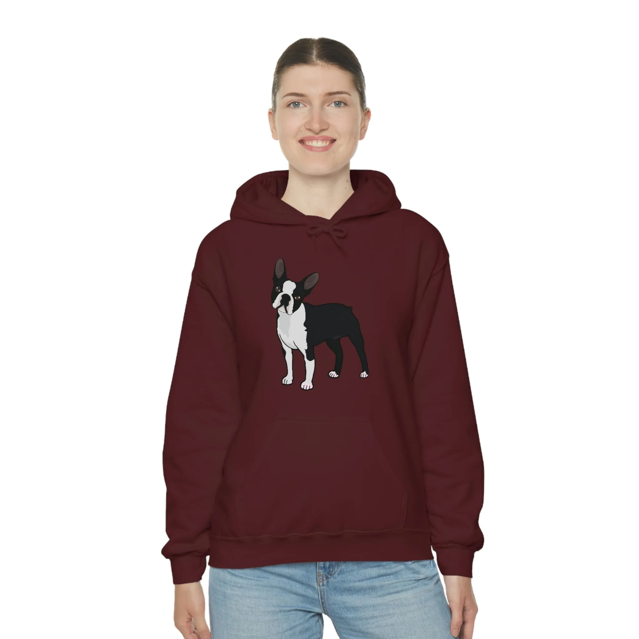 Boston Terrier Unisex Heavy Blend™ Hooded Sweatshirt, S - 5XL, 12 Colors, Cotton/Polyester, FREE Shipping, Made in USA!!