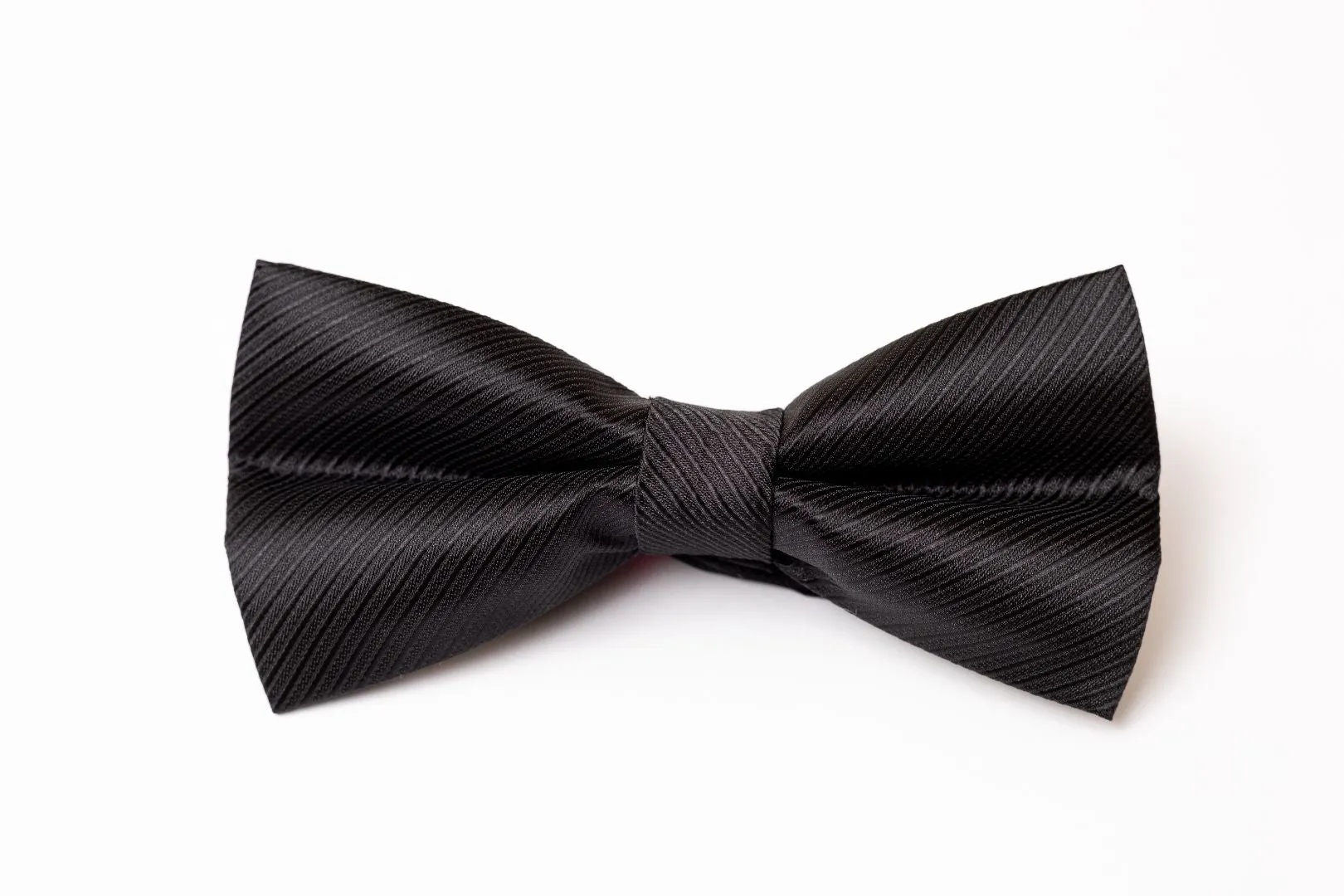 Classic Striped Black Bowtie