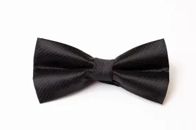 Classic Striped Black Bowtie