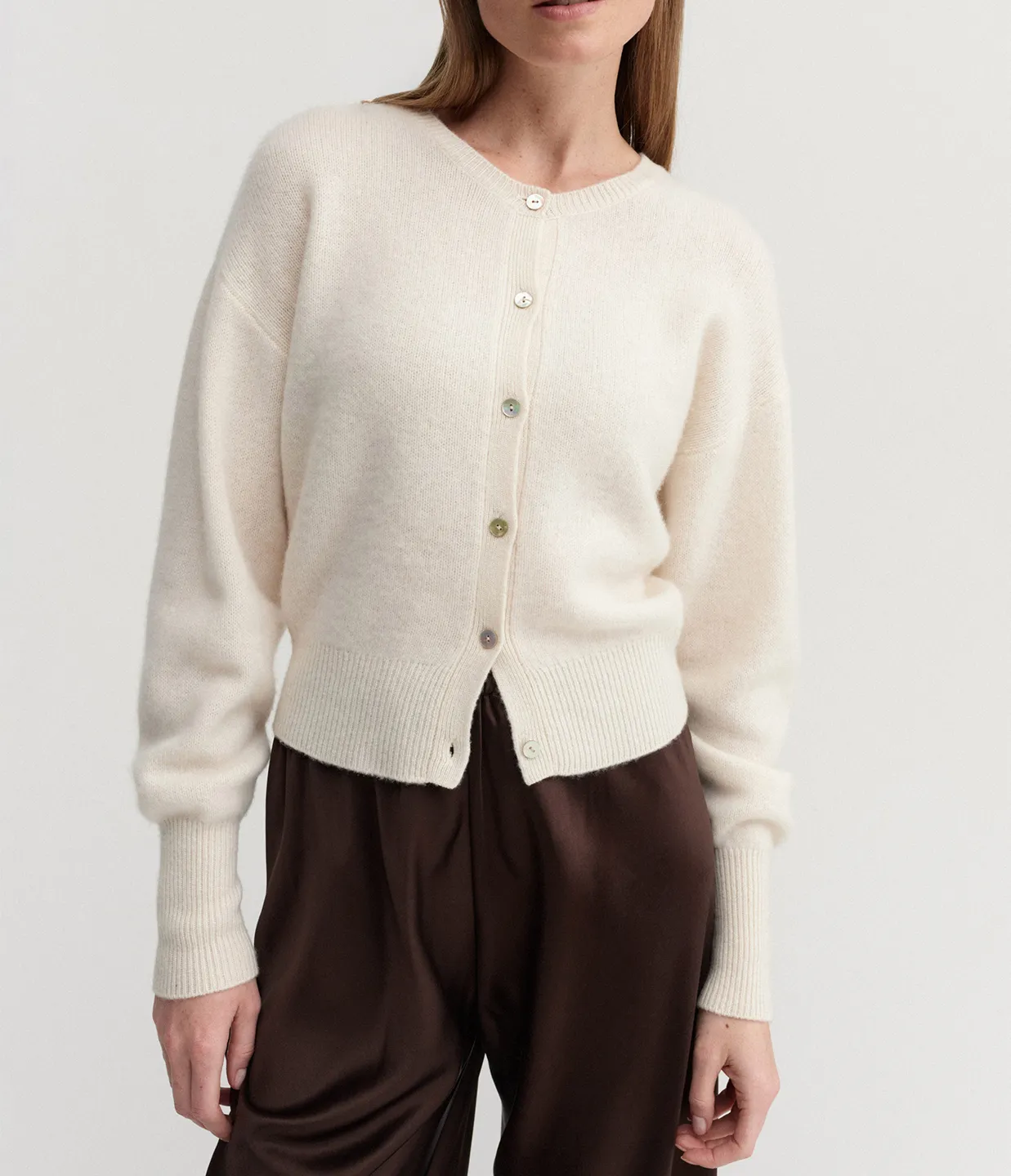 Coco Cashmere Cardigan in Cream