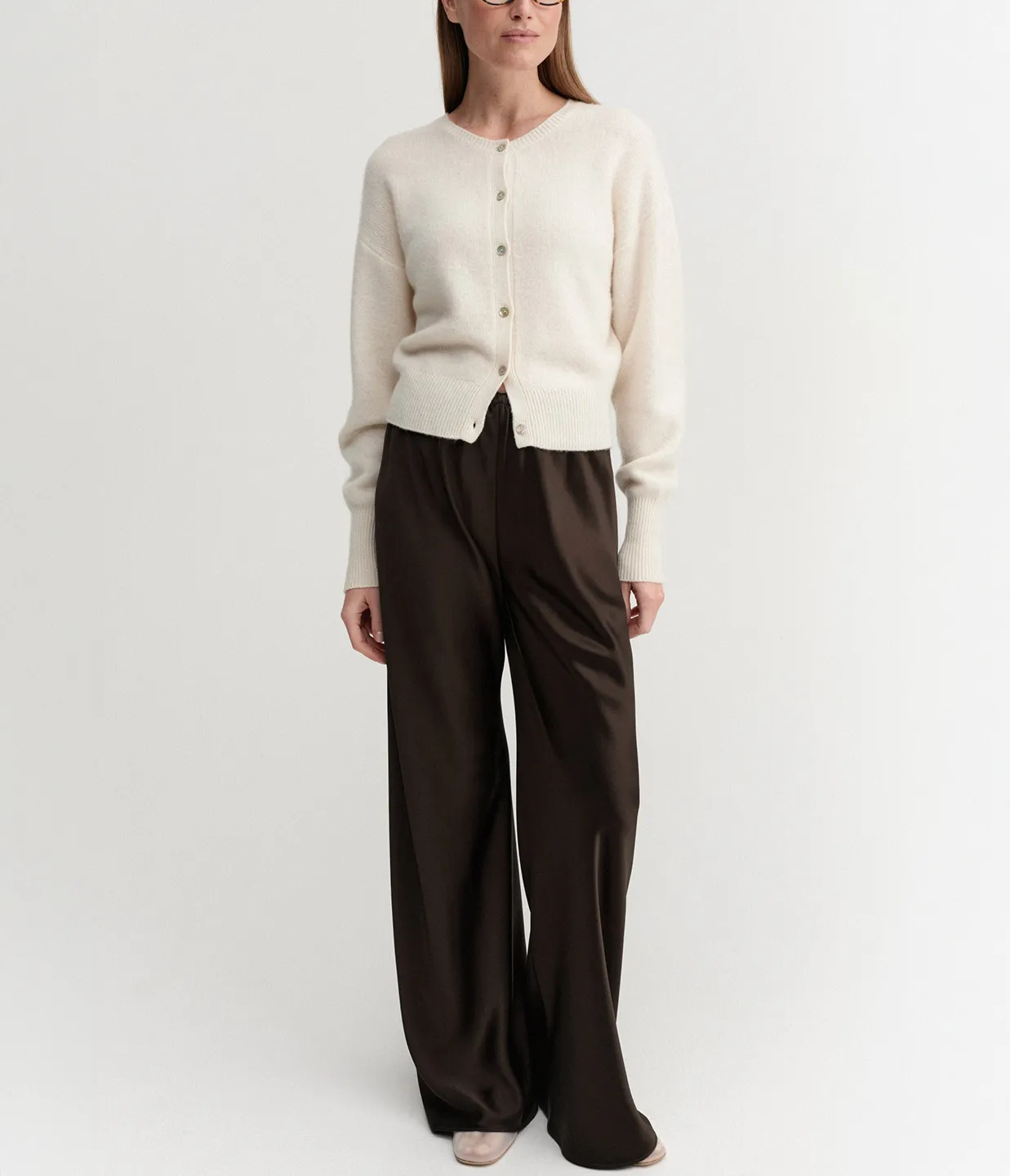 Coco Cashmere Cardigan in Cream