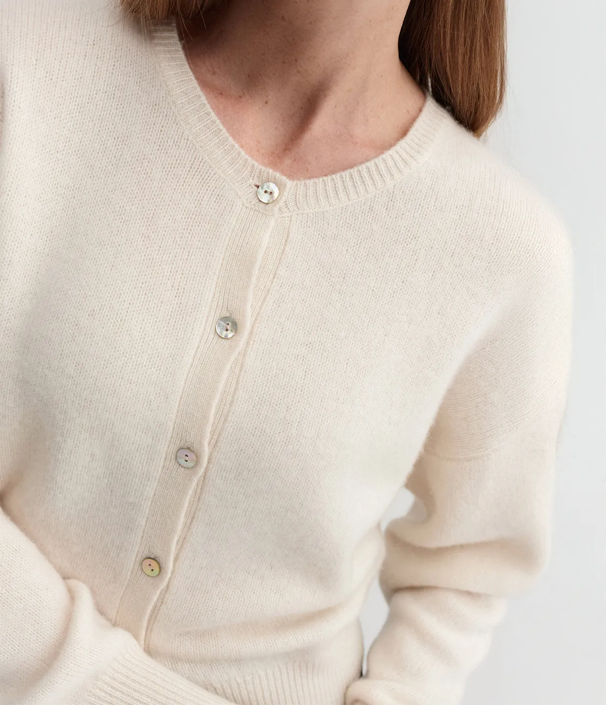 Coco Cashmere Cardigan in Cream