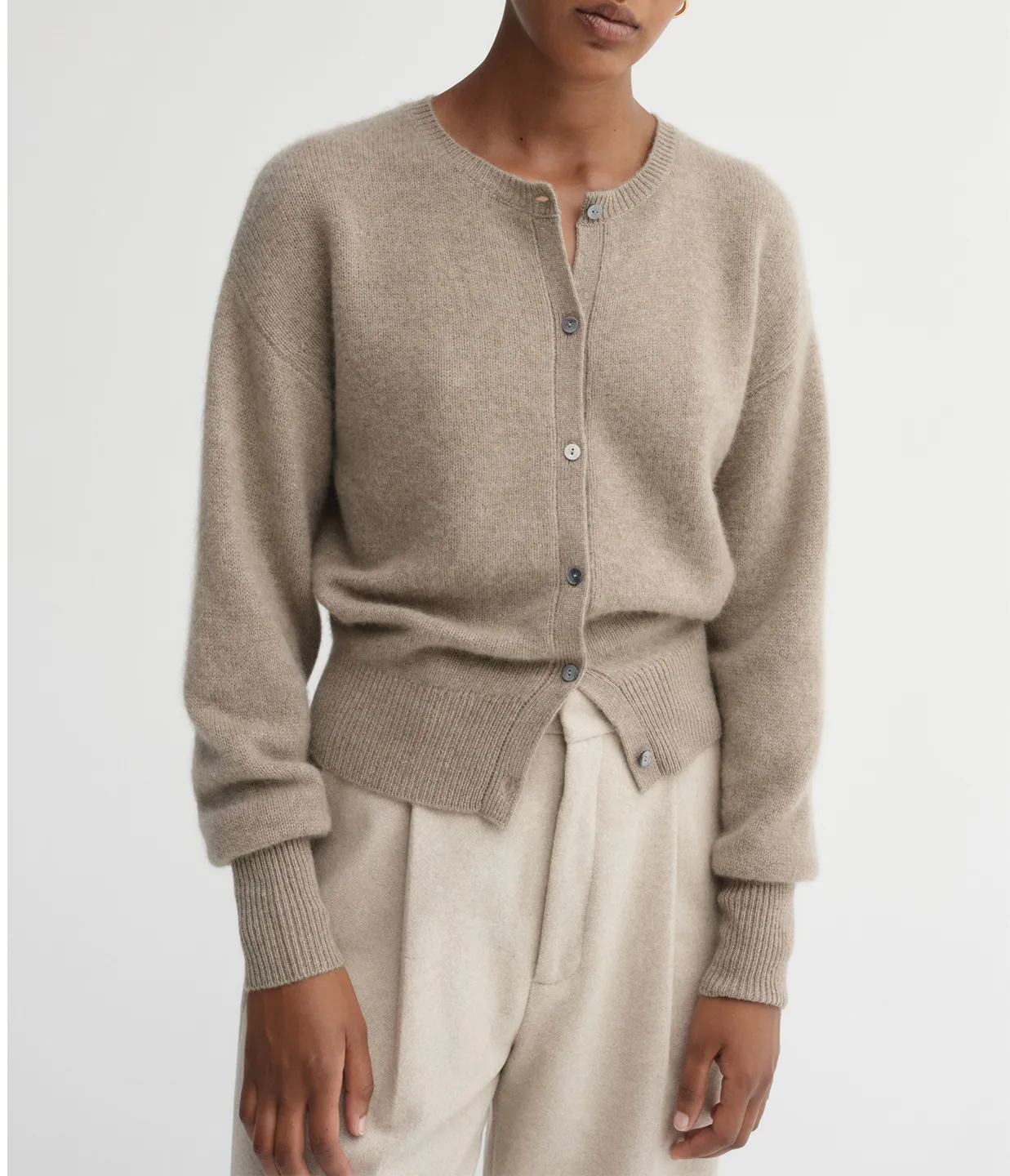 Coco Cashmere Cardigan in Nougat