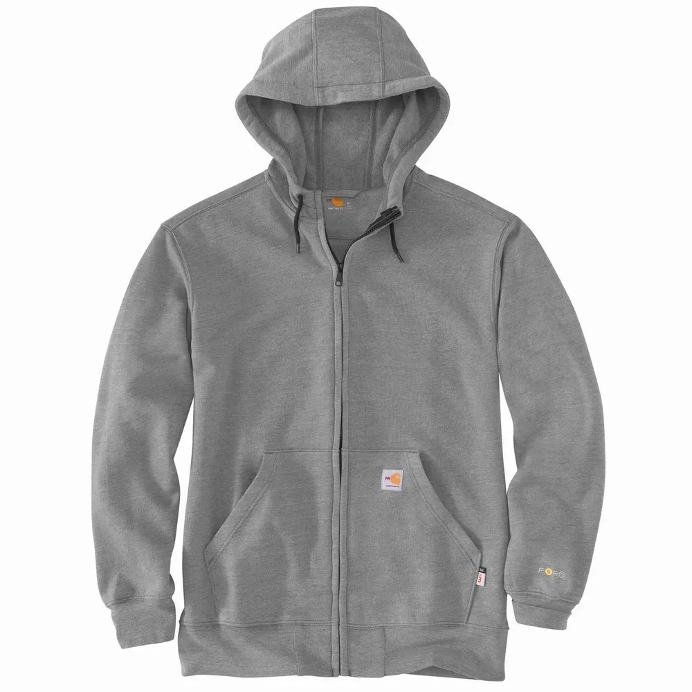 FR FORCE ORIGINAL FIT MIDWEIGHT ZIP-FRONT SWEATSHIRT - 020-Granite Heather | Carhartt 104982