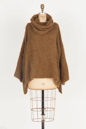 Hand loom sweater detachable collar (Alpaca) Old Gold