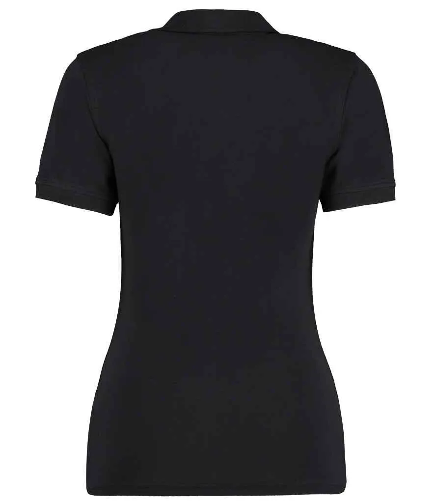 Kustom Kit Sophia Comfortec® V Neck Polo Shirt | Black