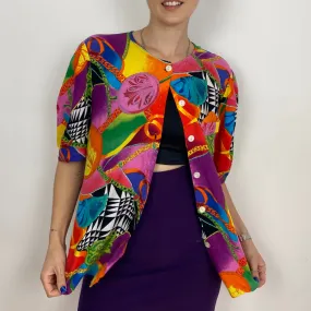 Multicoloured Printed Blouse - M/L