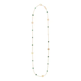Signature Gem Necklace, Emerald, Mid-Length