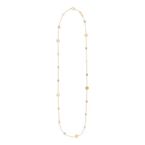 Signature Gem Necklace, Pink Tourmaline, Mid-Length