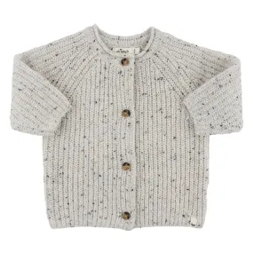 Speckle Knit Roll Neck Cardigan