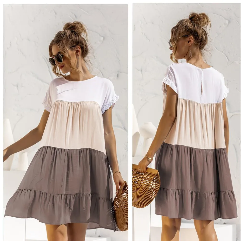 Summer Leisure Ruffled Daily Short Dresses