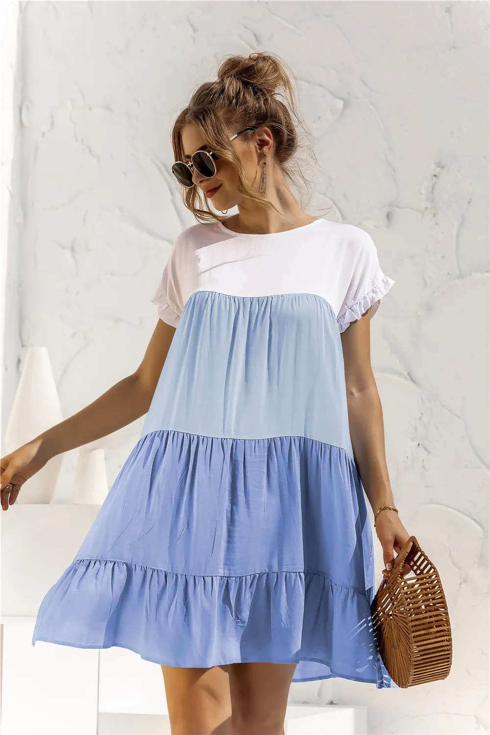Summer Leisure Ruffled Daily Short Dresses