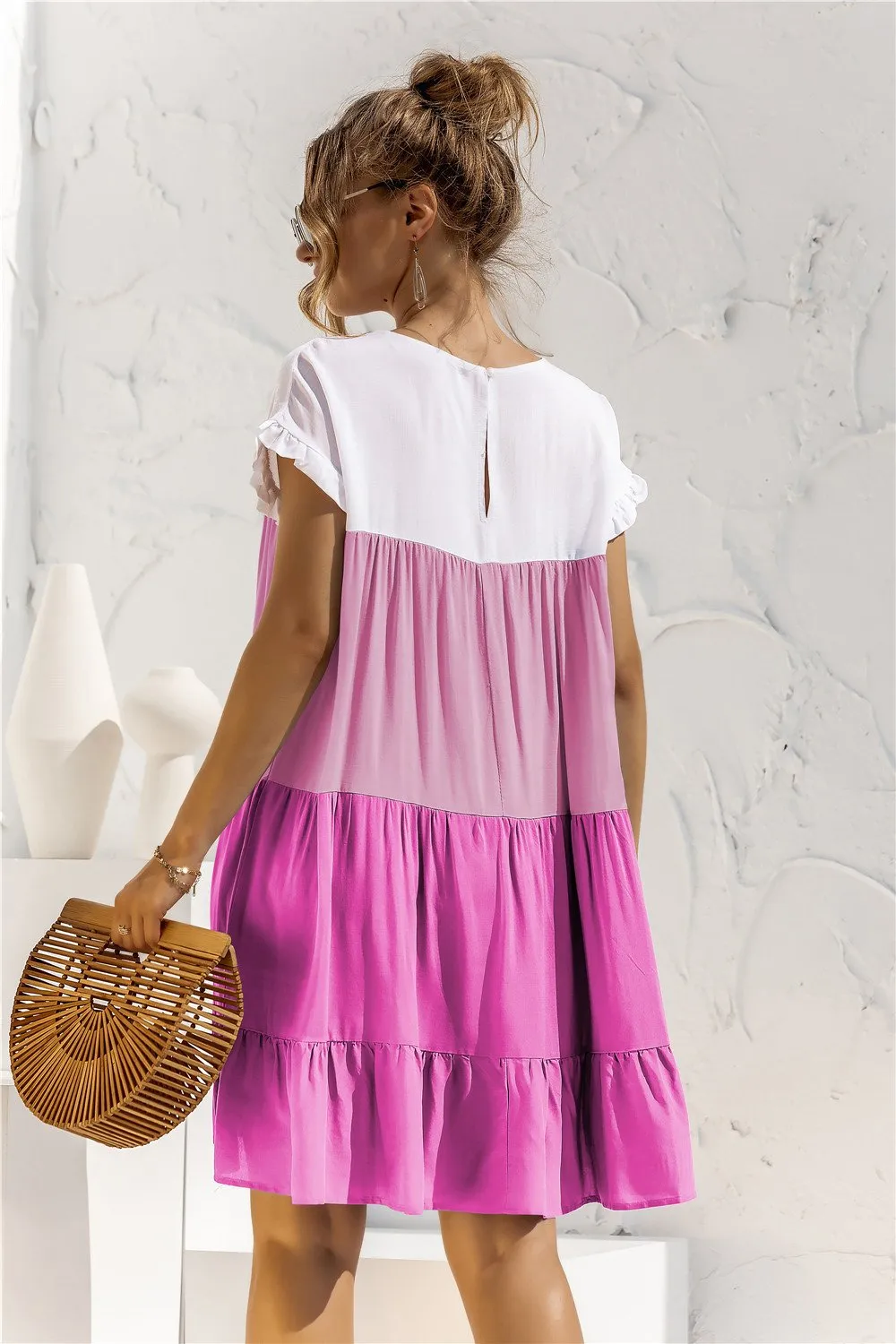 Summer Leisure Ruffled Daily Short Dresses