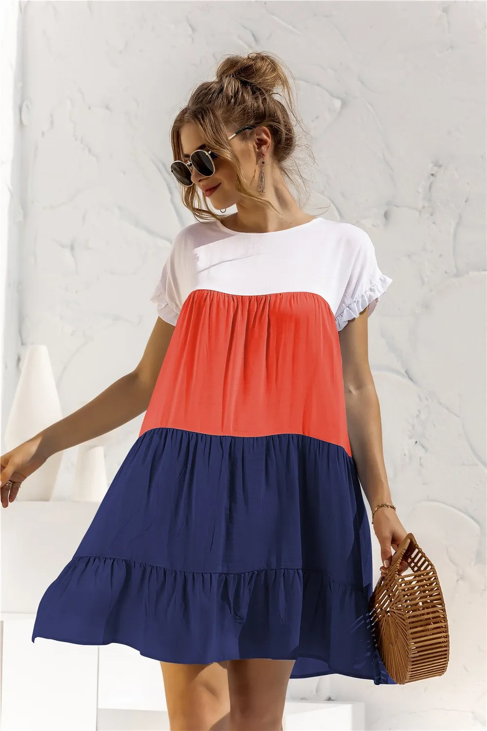 Summer Leisure Ruffled Daily Short Dresses