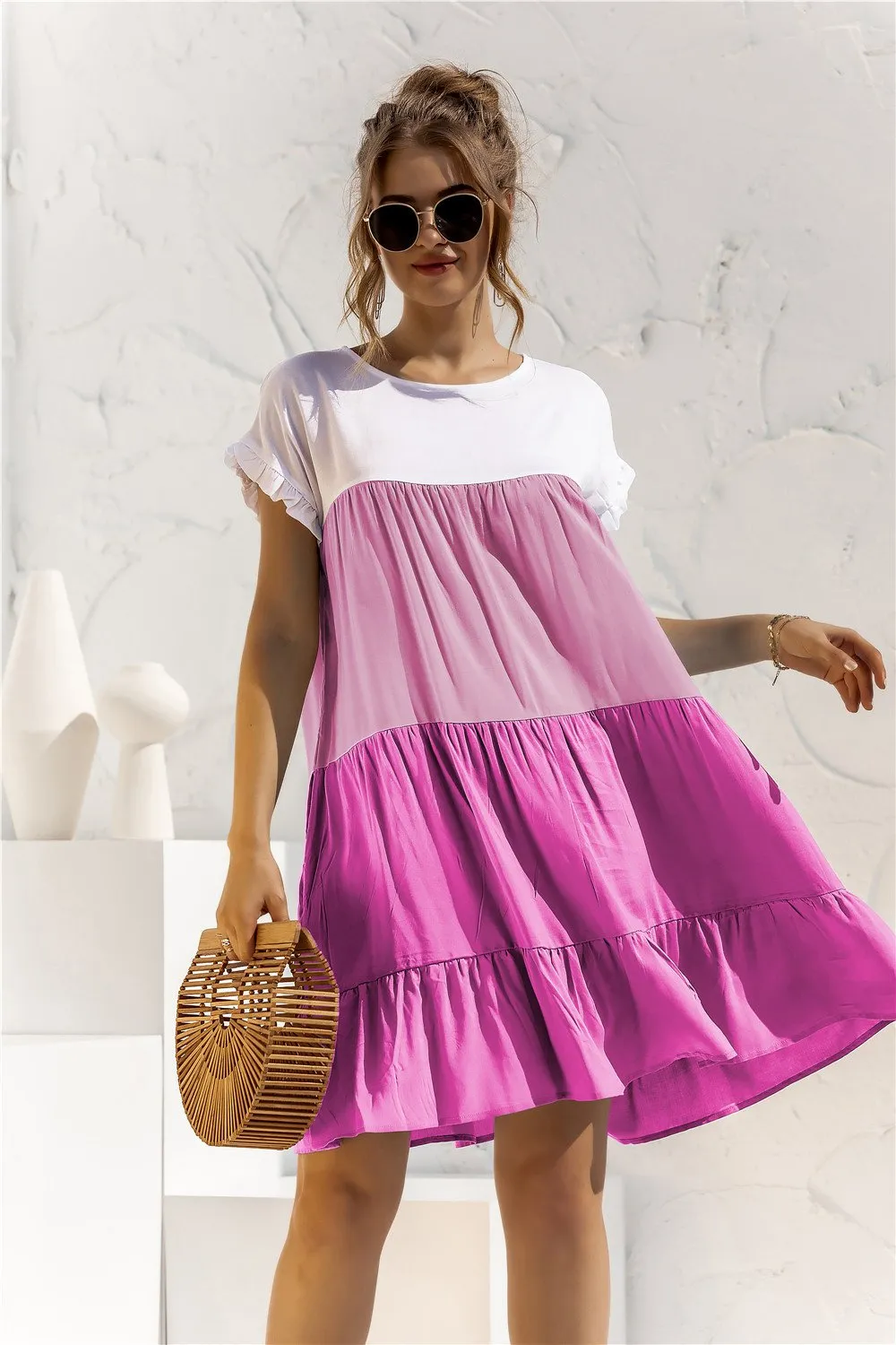 Summer Leisure Ruffled Daily Short Dresses