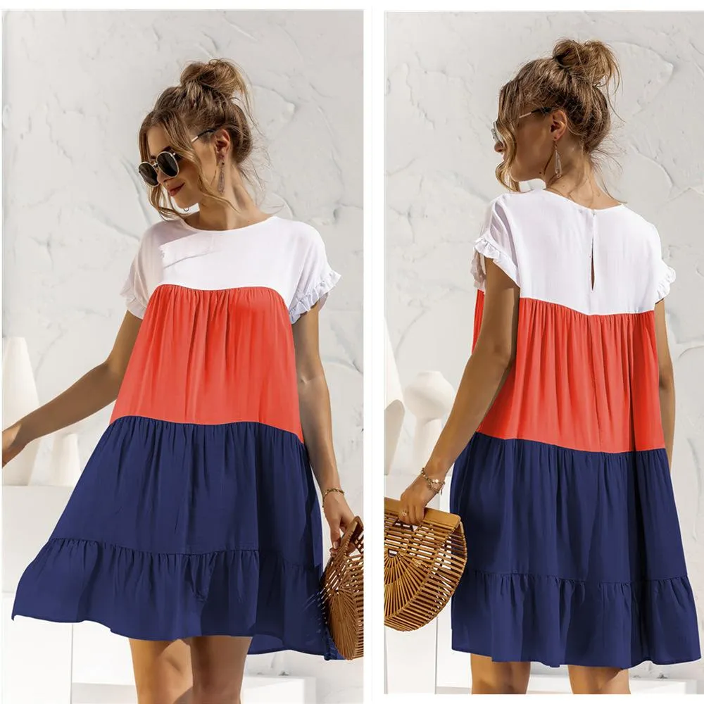 Summer Leisure Ruffled Daily Short Dresses