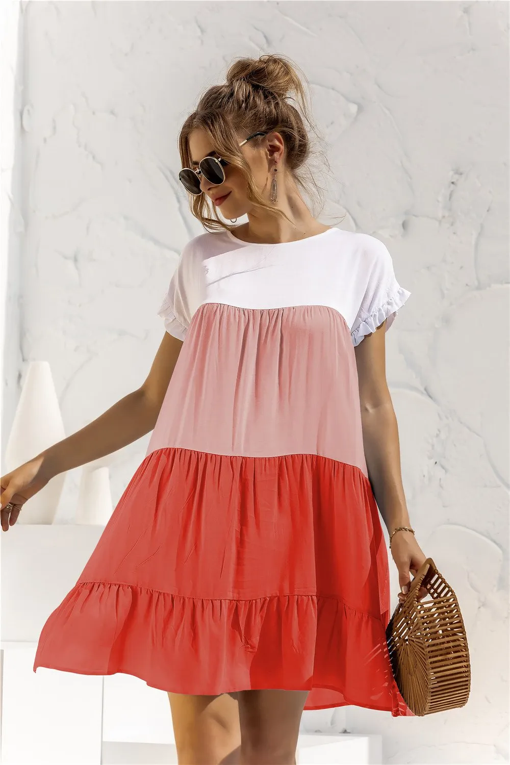 Summer Leisure Ruffled Daily Short Dresses