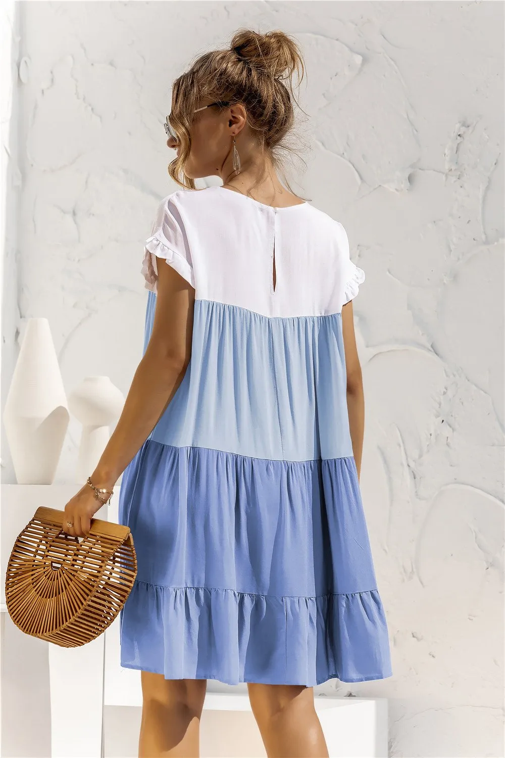 Summer Leisure Ruffled Daily Short Dresses
