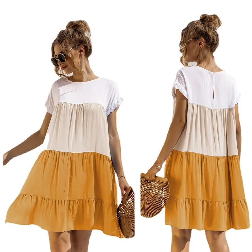 Summer Leisure Ruffled Daily Short Dresses