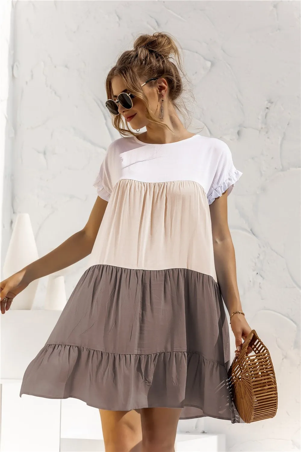 Summer Leisure Ruffled Daily Short Dresses