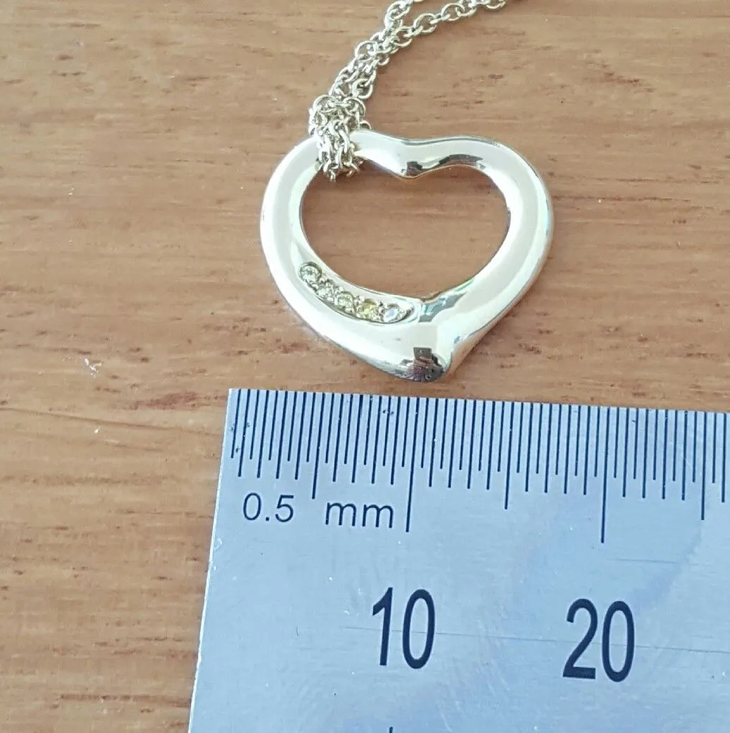 Tiffany & Co. Yellow Diamond & 18k Yellow Gold 'Small' Heart Pendant/Necklace
