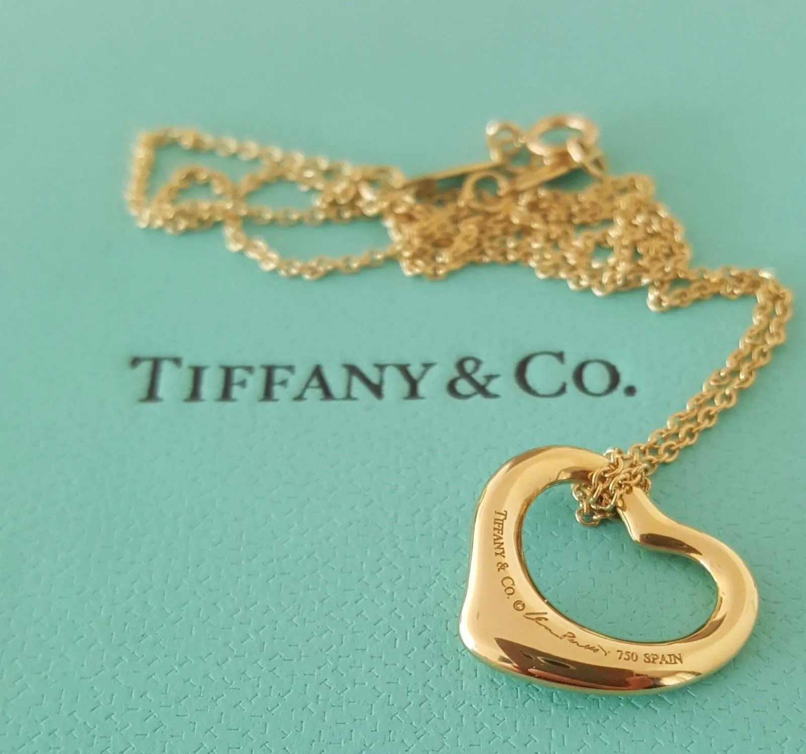 Tiffany & Co. Yellow Diamond & 18k Yellow Gold 'Small' Heart Pendant/Necklace