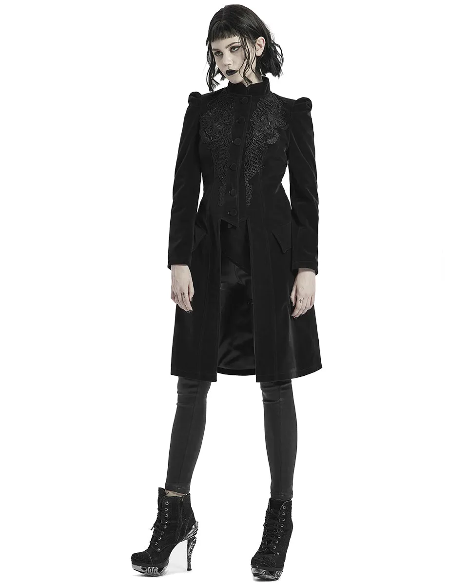 WY-1306 Womens Vespertine Mid-Length Coat - Black