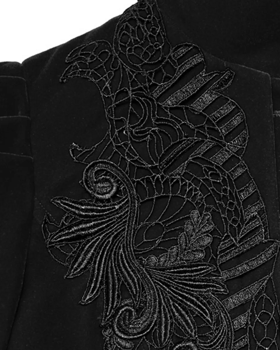 WY-1306 Womens Vespertine Mid-Length Coat - Black