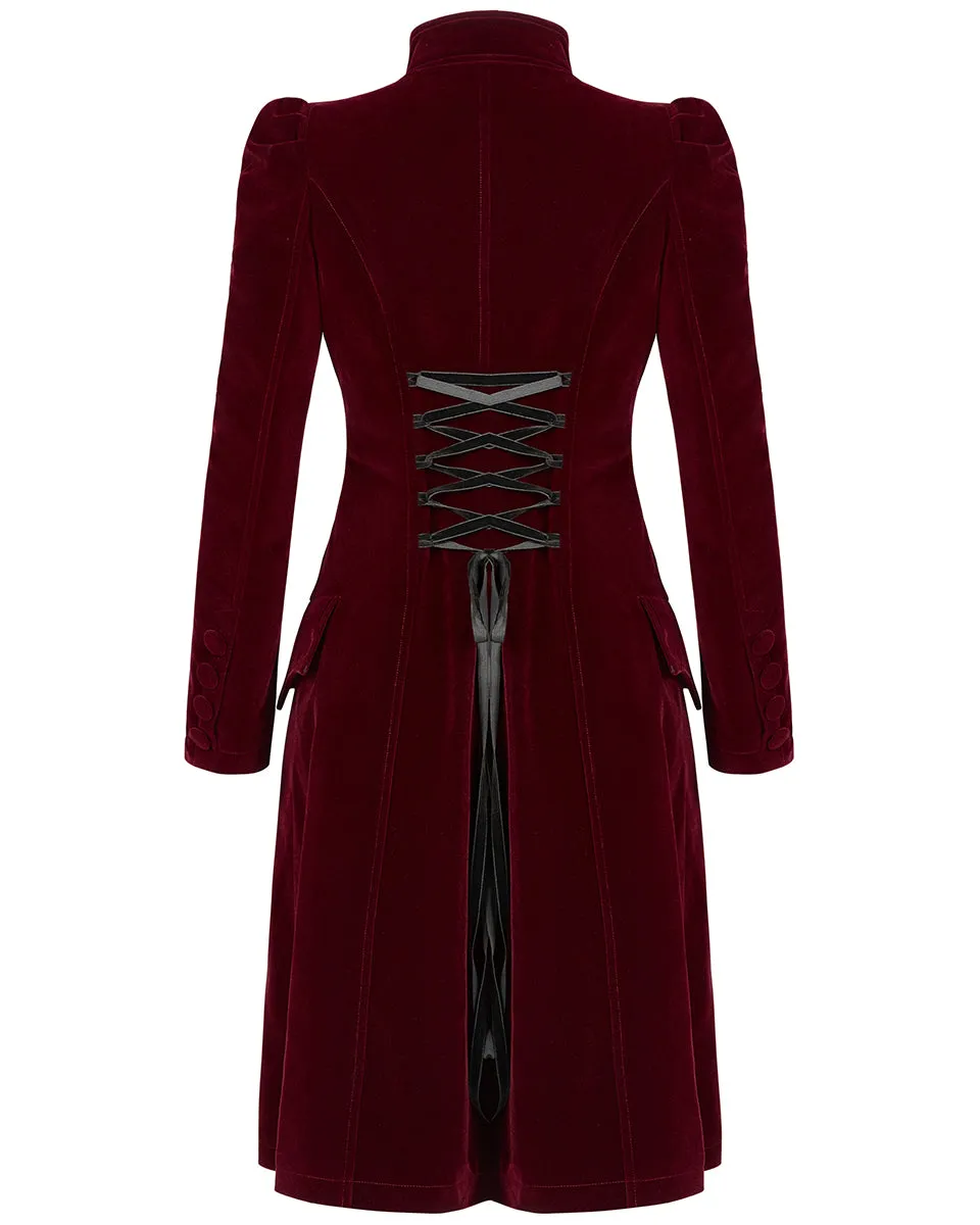 WY-1306 Womens Vespertine Mid-Length Coat - Red