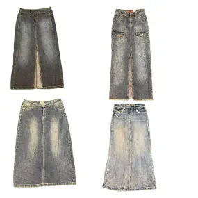 Y2K Indie Denim Long Skirts (DR-011)