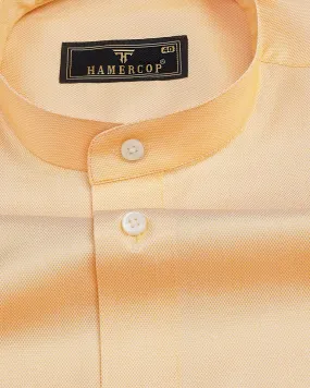Zovic Yellow And White Micro Square Check Premium Shirt