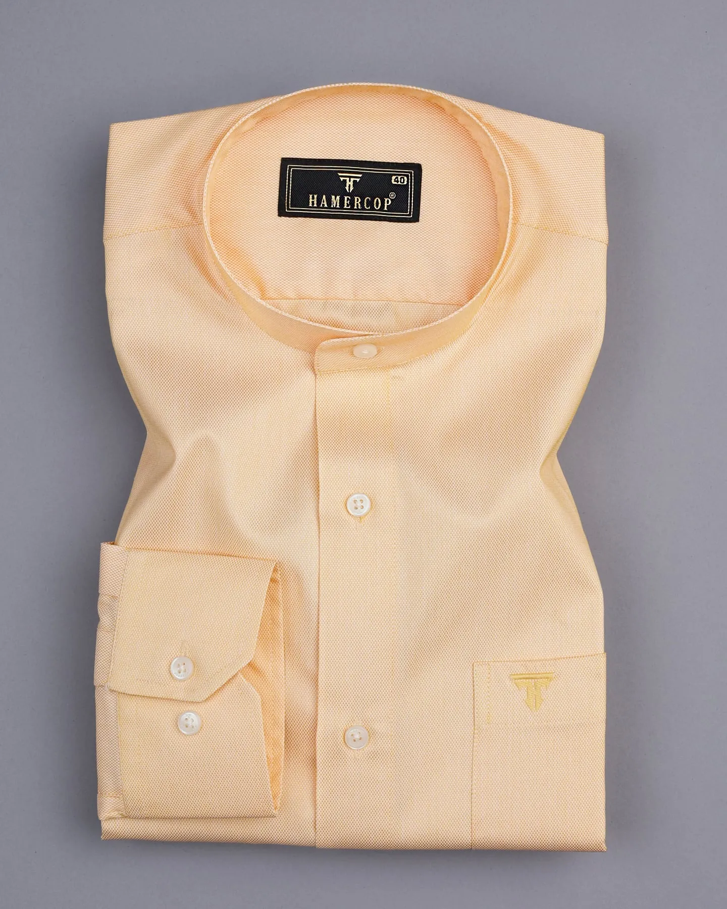 Zovic Yellow And White Micro Square Check Premium Shirt