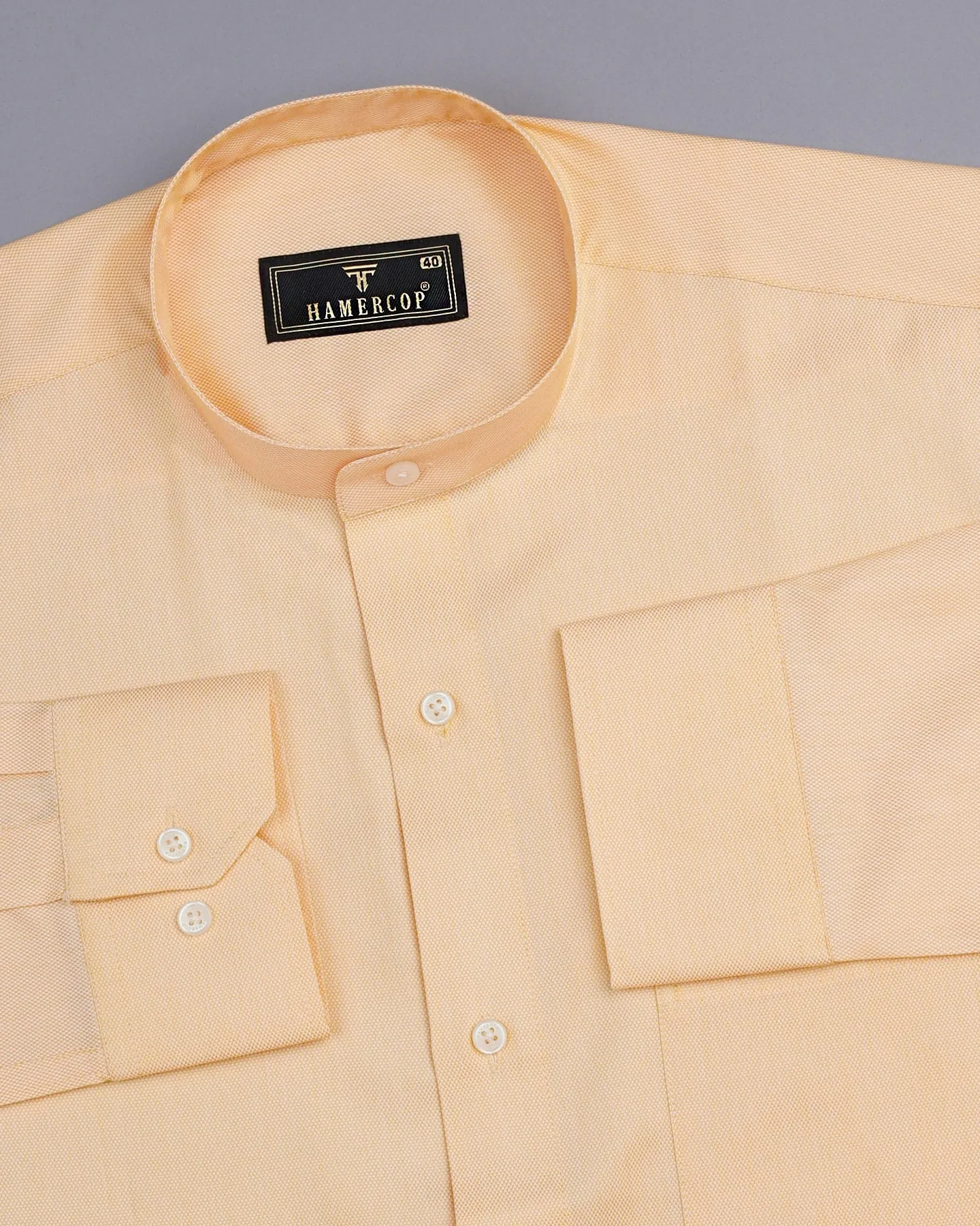 Zovic Yellow And White Micro Square Check Premium Shirt