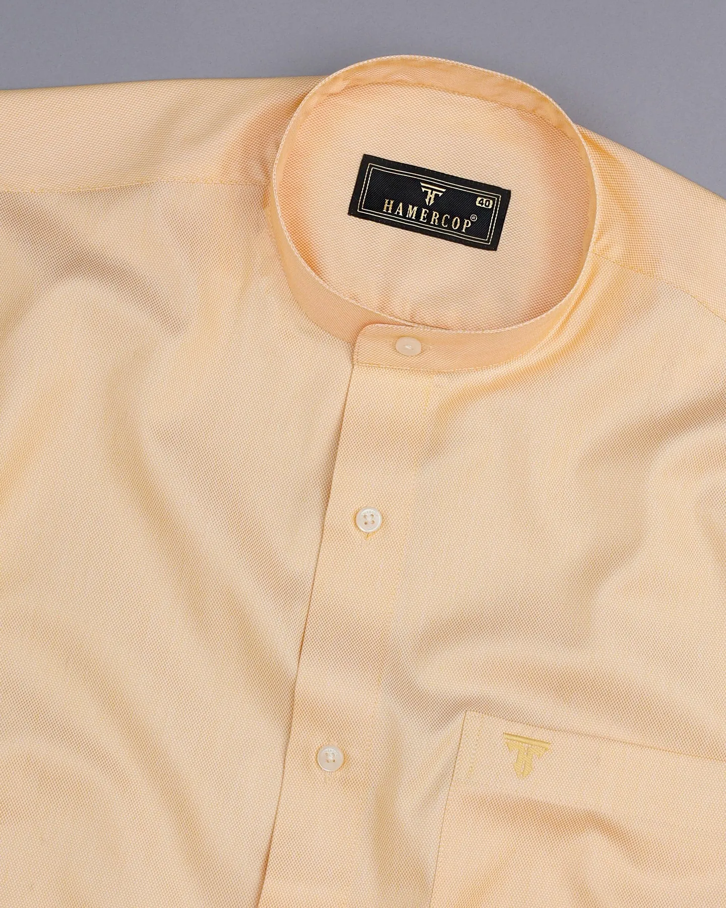 Zovic Yellow And White Micro Square Check Premium Shirt
