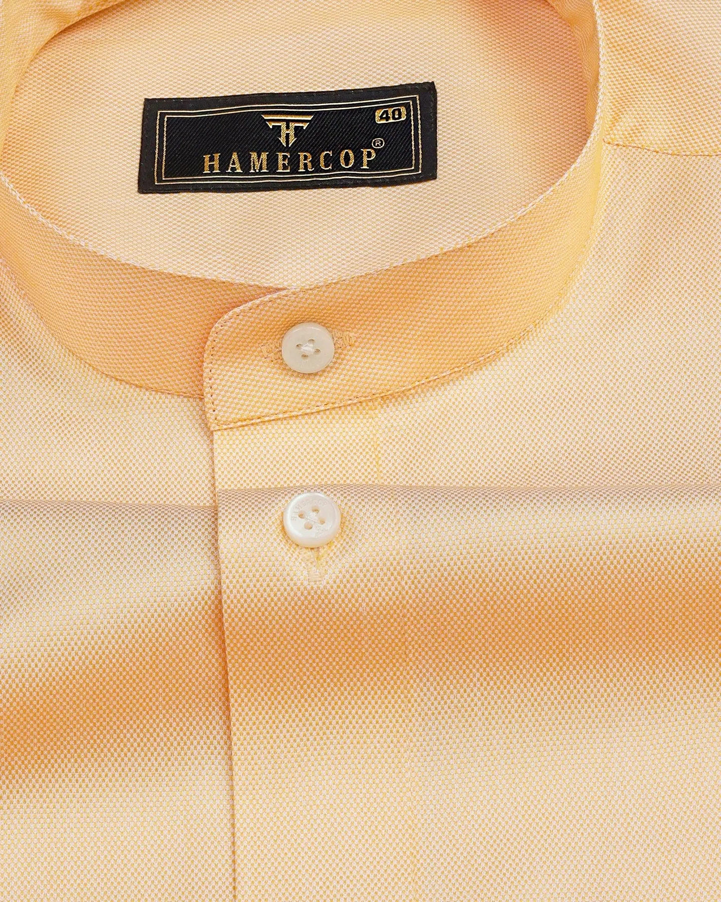 Zovic Yellow And White Micro Square Check Premium Shirt